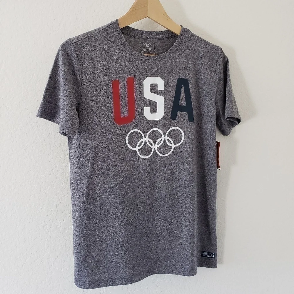 NWT - Team USA Olympic Crew Neck Performance Gray Shirt - Size XL